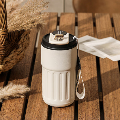 Portable Smart Digital Coffee Bottle — Stainless Steel Insulated Flask for Hot & Cold Drinks