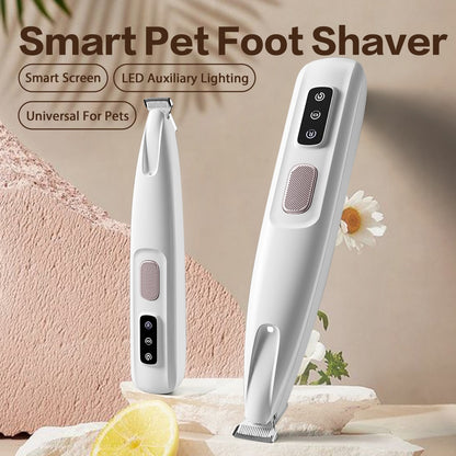 Pet Hair Trimmer 2025 — Waterproof Rechargeable Grooming Clippers for Dogs & Cats, LED Precision Trimming