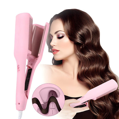 32mm Hair Curling Iron — Adjustable Temperature Deep Wave Curler with Fast Heating