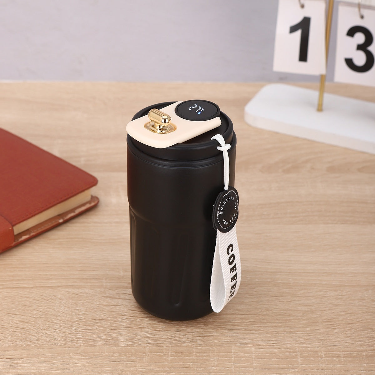 Portable Smart Digital Coffee Bottle — Stainless Steel Insulated Flask for Hot & Cold Drinks