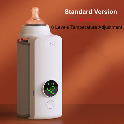 Portable Wireless Baby Bottle Warmer — USB Rechargeable Milk Warmer with Constant Temperature