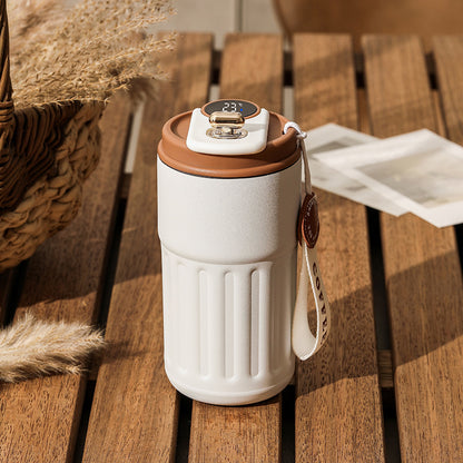 Portable Smart Digital Coffee Bottle — Stainless Steel Insulated Flask for Hot & Cold Drinks